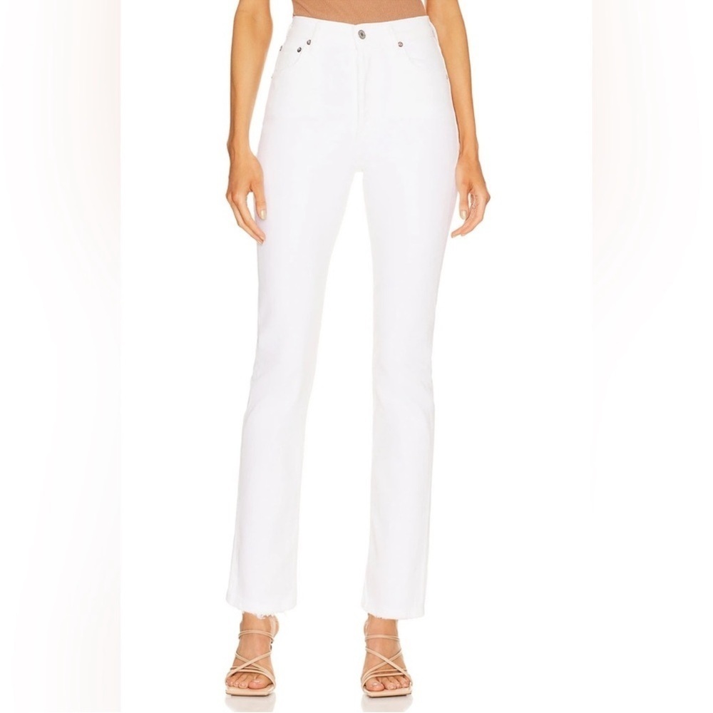 AGOLDE white jeans denim Riley straight leg 26